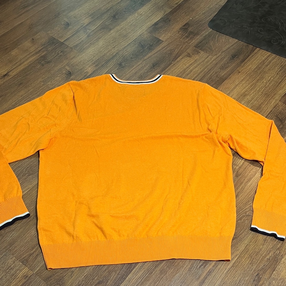 American Eagle Outfitters Papaya Orange V-Neck Sweater - Picture 9 of 10